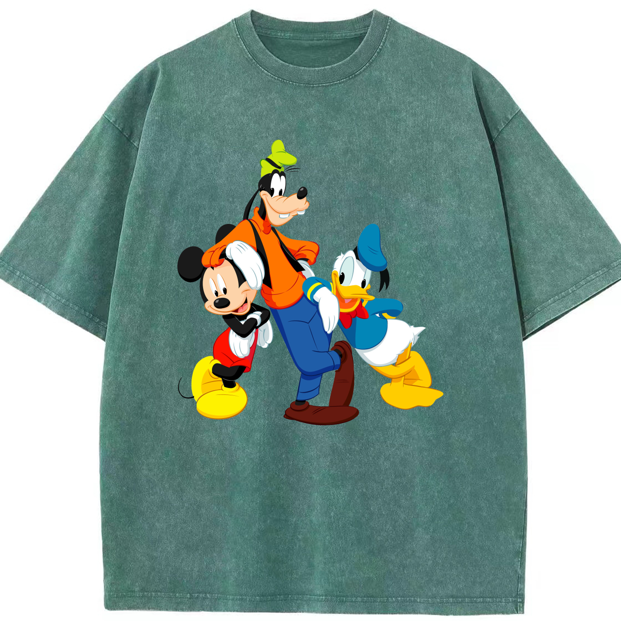 （画像用） ミッキーマウス Mickey Mouse 綿100% ヴィンテージ風 半袖Tシャツ（フロントプリント）